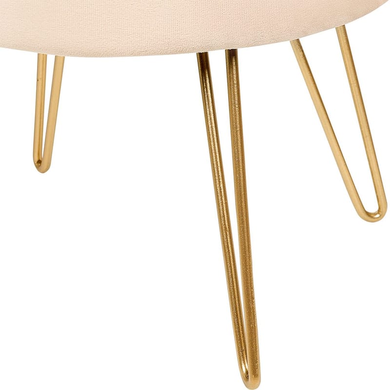 Puff Silas - Beige, guld - Möbler - Stolar & fåtöljer - Pall & puff - Sittpuff