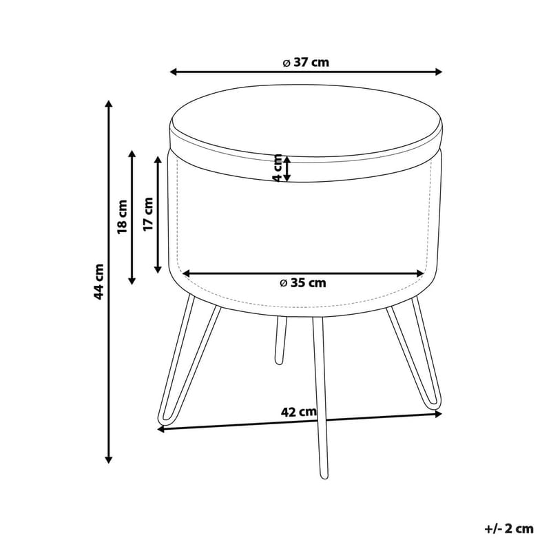 Puff Silas - Beige, guld - Möbler - Stolar & fåtöljer - Pall & puff - Sittpuff