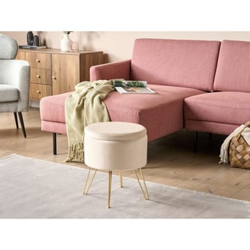 Puff Silas - Beige, guld - Möbler - Stolar & fåtöljer - Pall & puff - Sittpuff
