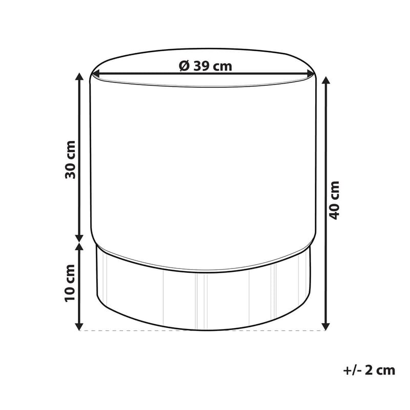 Puff Sophia - Gul, Guld - Möbler - Stolar & fåtöljer - Pall & puff - Sittpuff