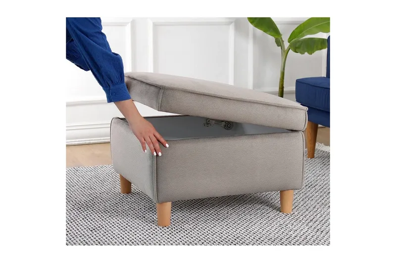 Puff Veyacen Brun - Brun - Möbler - Stolar & fåtöljer - Pall & puff - Fotpall