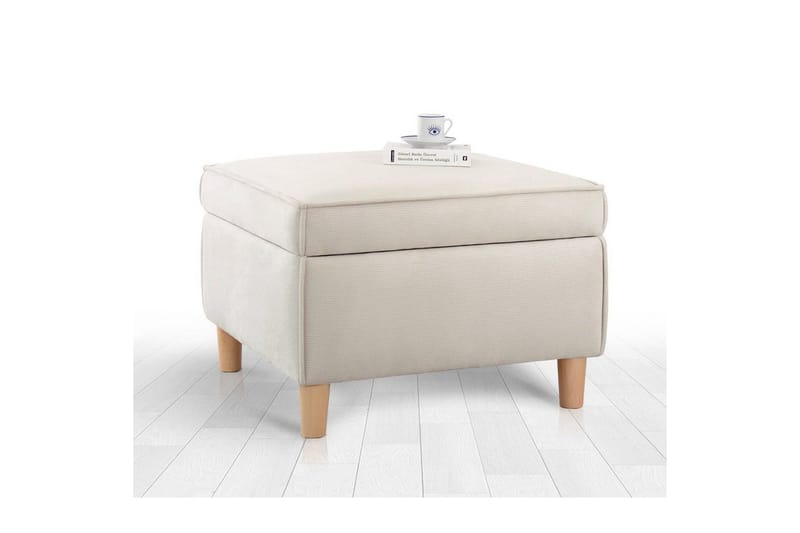 Puff Veyacen Grädde - Grädde - Möbler - Stolar & fåtöljer - Pall & puff - Fotpall