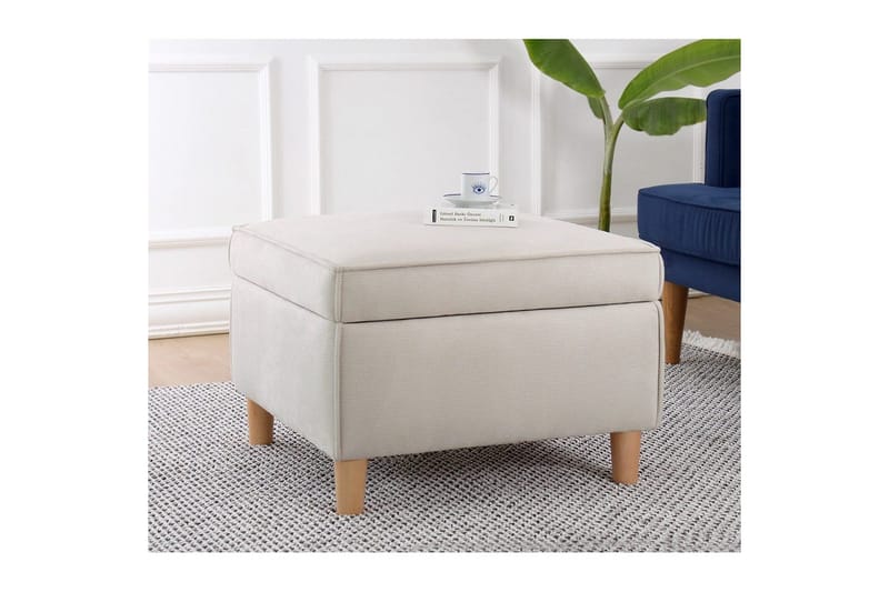 Puff Veyacen Grädde - Grädde - Möbler - Stolar & fåtöljer - Pall & puff - Fotpall