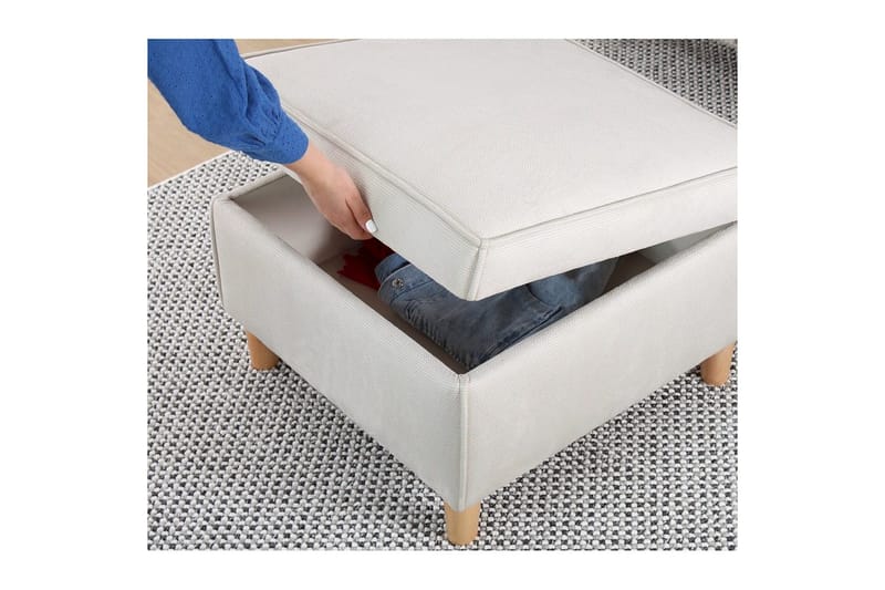 Puff Veyacen Grädde - Grädde - Möbler - Stolar & fåtöljer - Pall & puff - Fotpall