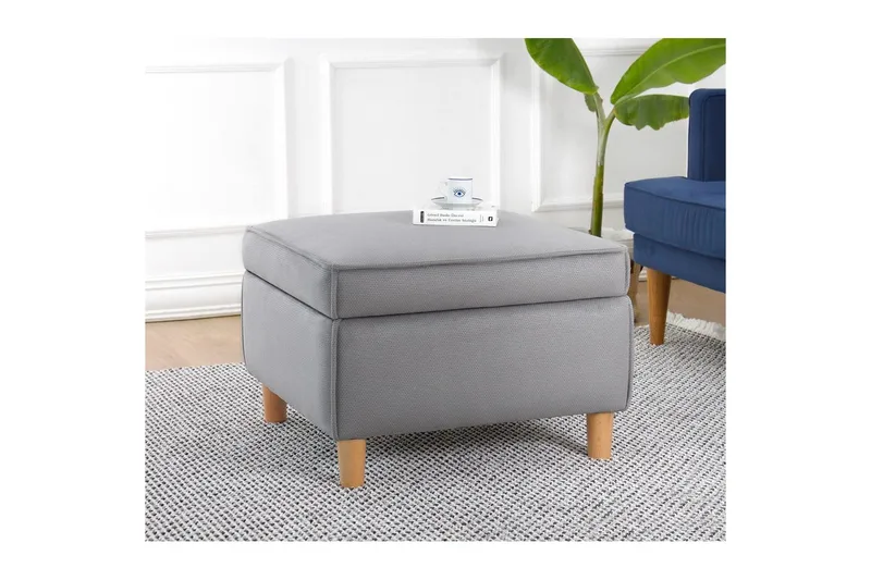 Puff Veyacen Grå - Grå - Möbler - Stolar & fåtöljer - Pall & puff - Fotpall
