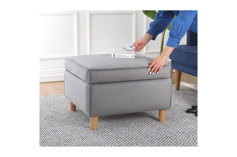 Puff Veyacen Grå - Grå - Möbler - Stolar & fåtöljer - Pall & puff - Fotpall