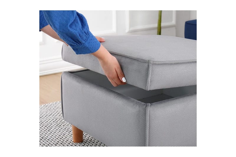 Puff Veyacen Grå - Grå - Möbler - Stolar & fåtöljer - Pall & puff - Fotpall