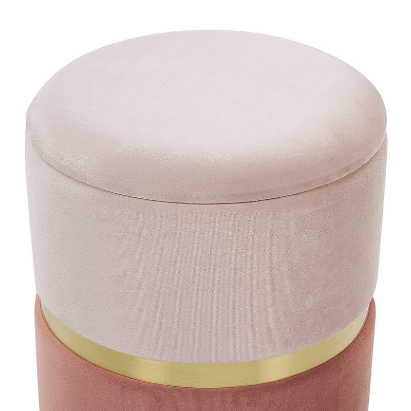 Puff Wichita 2-pack - Rosa, guld - Möbler - Stolar & fåtöljer - Pall & puff - Sittpuff