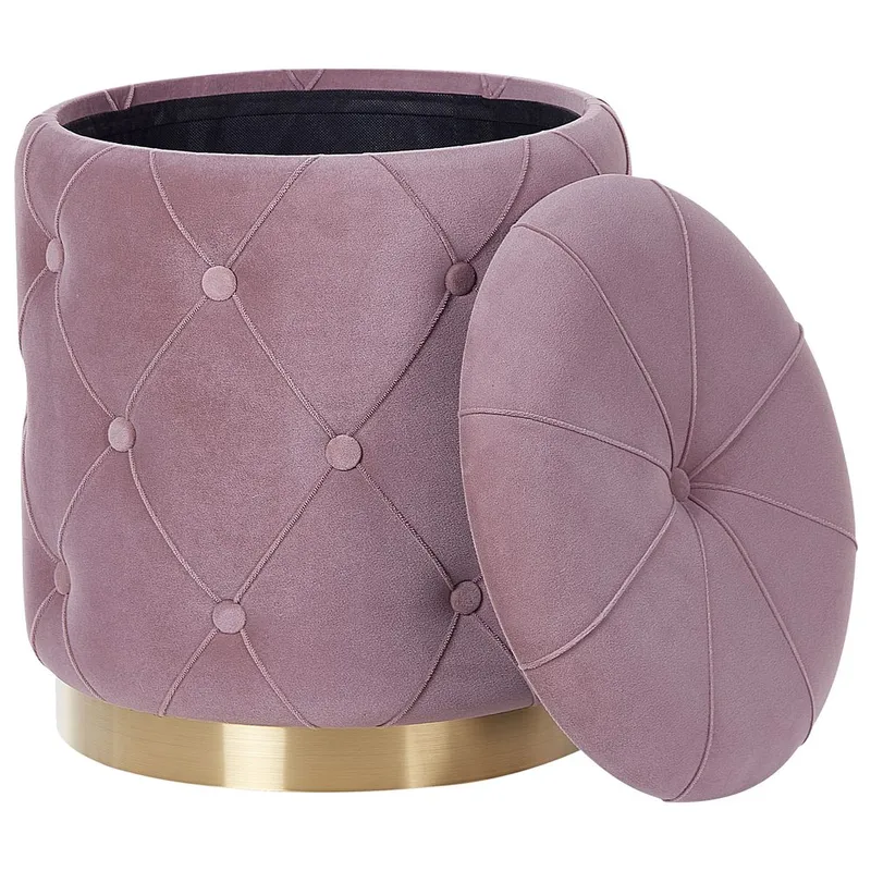 Puff Pueblo 2-pack - Rosa, guld - Möbler - Stolar & fåtöljer - Pall & puff - Sittpuff