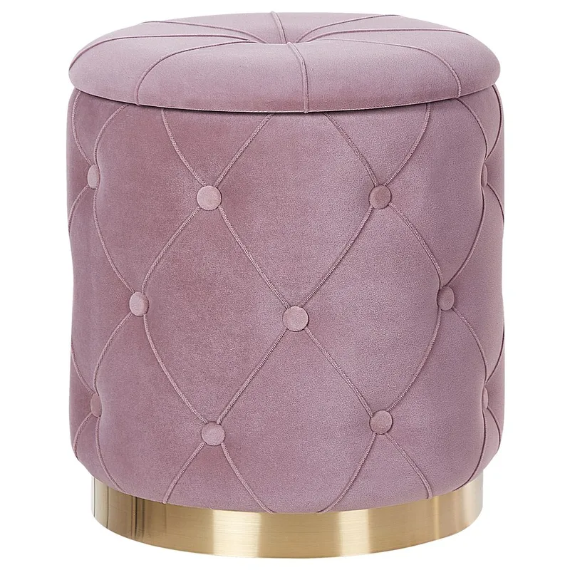 Puff Pueblo 2-pack - Rosa, guld - Möbler - Stolar & fåtöljer - Pall & puff - Sittpuff