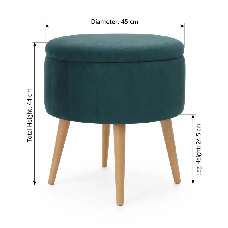 Retzow Sittpuff med förvaring 45 cm - Möbler - Stolar & fåtöljer - Pall & puff - Sittpuff