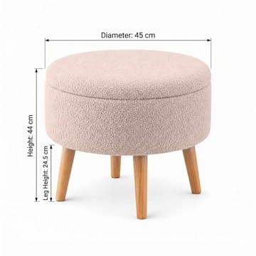 Retzow Sittpuff med förvaring 45 cm - Möbler - Stolar & fåtöljer - Pall & puff - Sittpuff - Sittpuff med förvaring