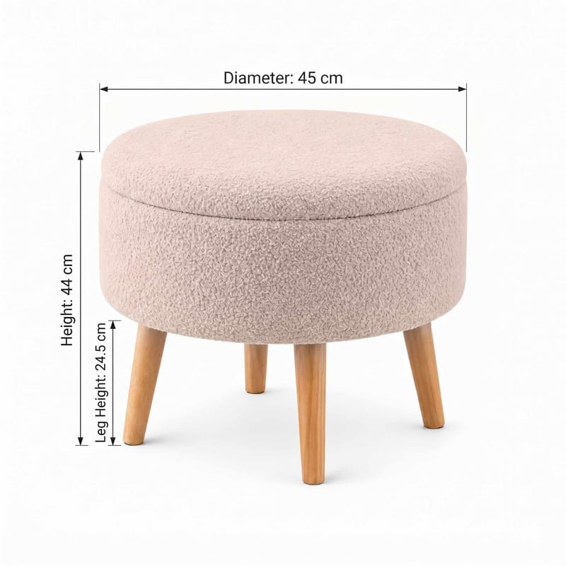 Retzow Sittpuff med förvaring 45 cm - Möbler - Stolar & fåtöljer - Pall & puff - Sittpuff