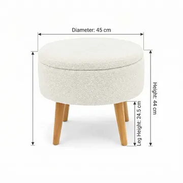 Retzow Sittpuff med förvaring 45 cm - Möbler - Stolar & fåtöljer - Pall & puff - Sittpuff - Sittpuff med förvaring