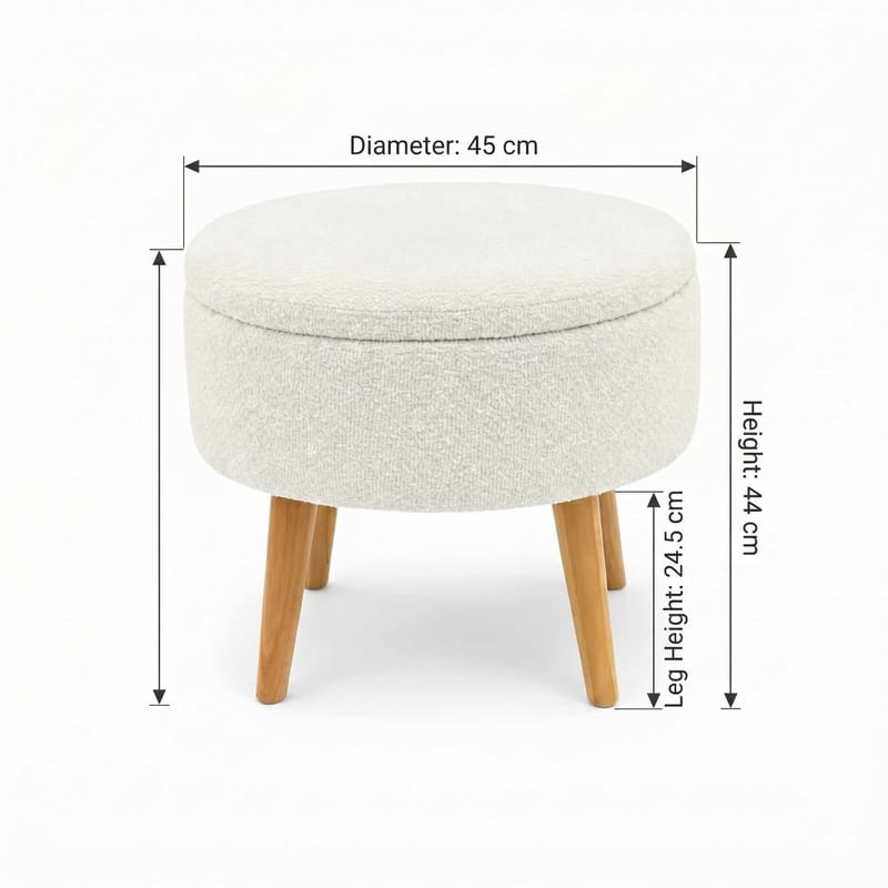 Retzow Sittpuff med förvaring 45 cm - Möbler - Stolar & fåtöljer - Pall & puff - Sittpuff