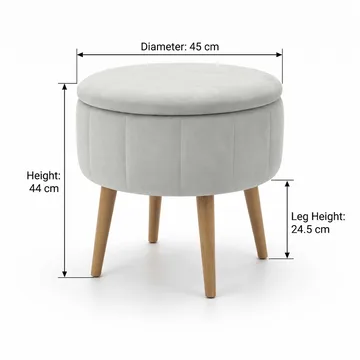 Retzow Sittpuff med förvaring 45 cm - Möbler - Stolar & fåtöljer - Pall & puff - Sittpuff - Sittpuff med förvaring