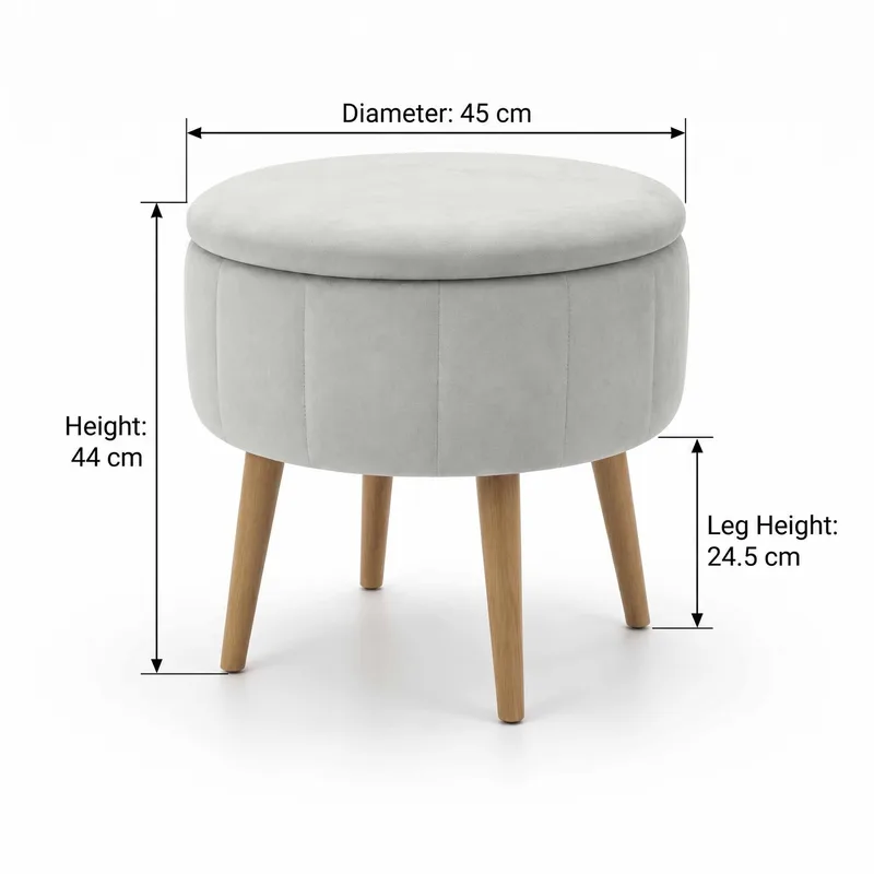 Retzow Sittpuff med förvaring 45 cm - Möbler - Stolar & fåtöljer - Pall & puff - Sittpuff