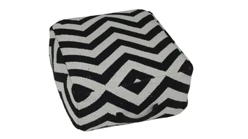 Revano Puff med handtag 50 cm - Svart/Vit - Möbler - Stolar & fåtöljer - Pall & puff - Sittpuff
