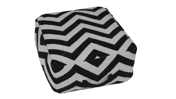 Revano Puff med handtag 50 cm - Svart/Vit - Möbler - Stolar & fåtöljer - Pall & puff - Sittpuff