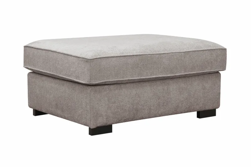 Rossita Fotpall i chenille - Grå/Brun - Möbler - Stolar & fåtöljer - Pall & puff - Fotpall