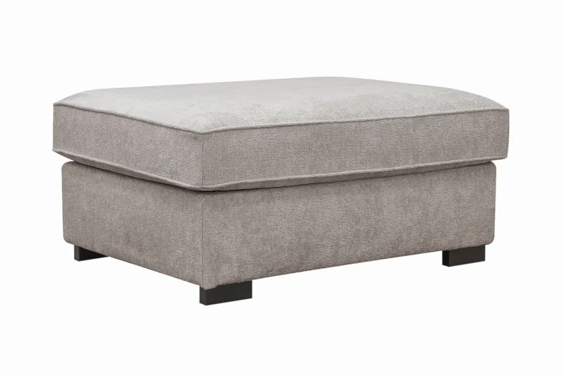 Rossita Fotpall i chenille - Grå/Brun - Möbler - Stolar & fåtöljer - Pall & puff - Fotpall