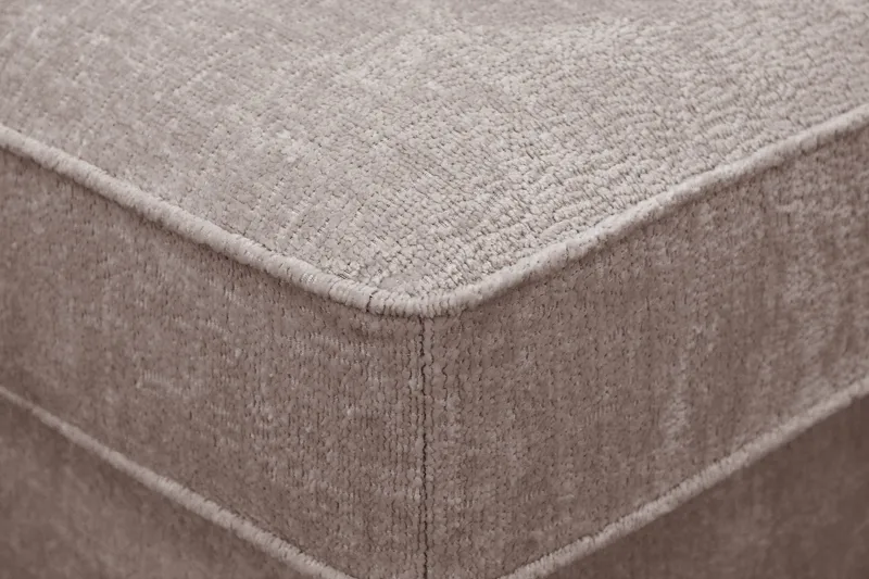 Rossita Fotpall i chenille - Grå/Brun - Möbler - Stolar & fåtöljer - Pall & puff - Fotpall