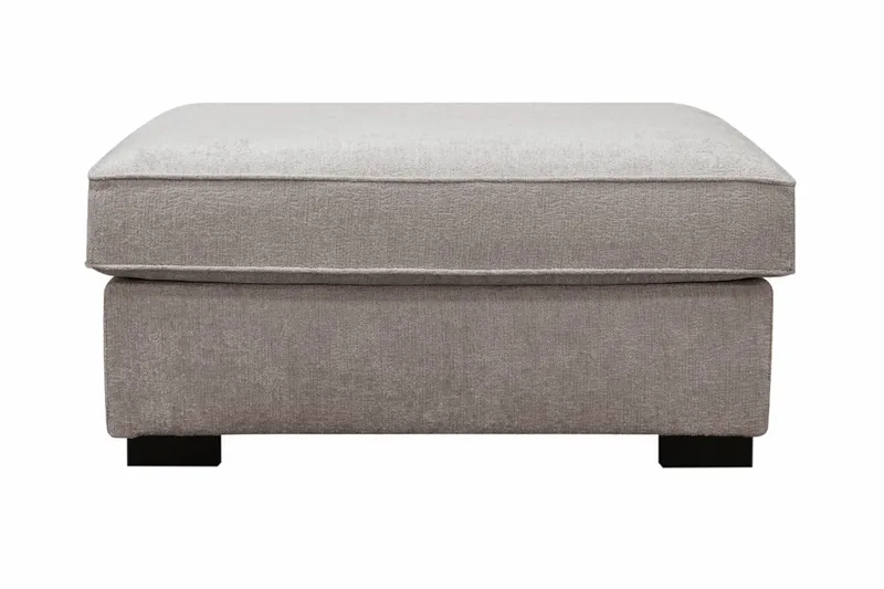 Rossita Fotpall i chenille - Grå/Brun - Möbler - Stolar & fåtöljer - Pall & puff - Fotpall