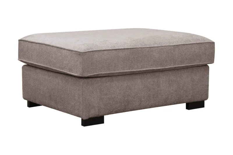 Rossita Fotpall i chenille - Grå/Brun - Möbler - Stolar & fåtöljer - Pall & puff - Fotpall