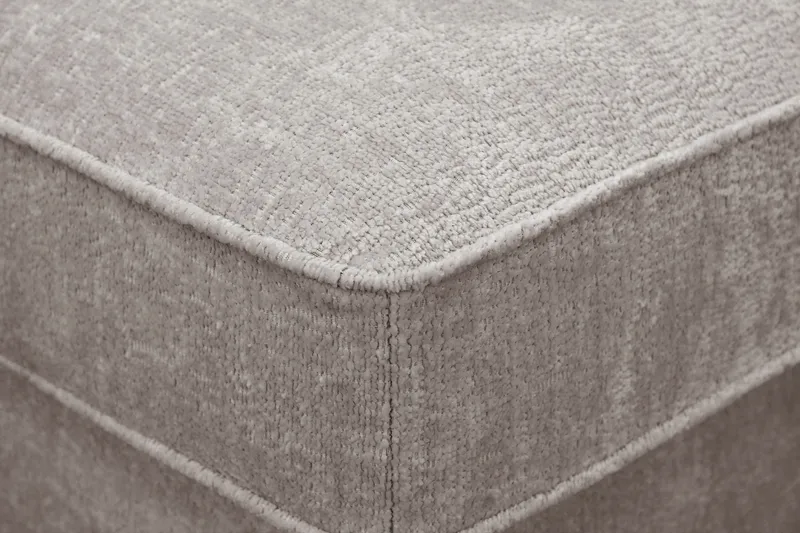 Rossita Fotpall i chenille - Grå/Brun - Möbler - Stolar & fåtöljer - Pall & puff - Fotpall