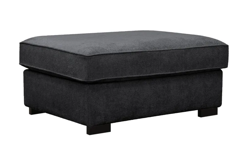 Rossita Fotpall i chenille, Svart