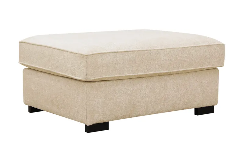 Rossita Fotpall i chenille, Trenza 06, Beige Chenille