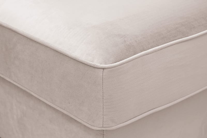 Rossita Fotpall i Sammet - Beige - Möbler - Stolar & fåtöljer - Pall & puff - Fotpall