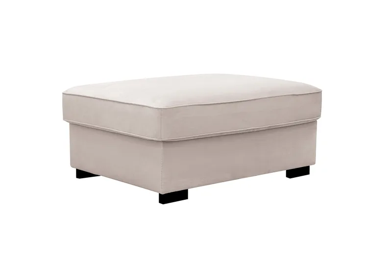 Rossita Fotpall i Sammet - Beige - Möbler - Stolar & fåtöljer - Pall & puff - Fotpall