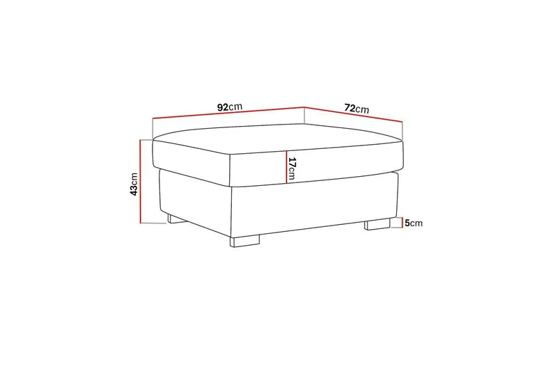 Rossita Fotpall i Tyg - Brun - Möbler - Stolar & fåtöljer - Pall & puff - Fotpall
