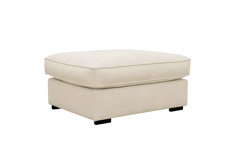 Rossita lyx Fotpall, Beige Chenille