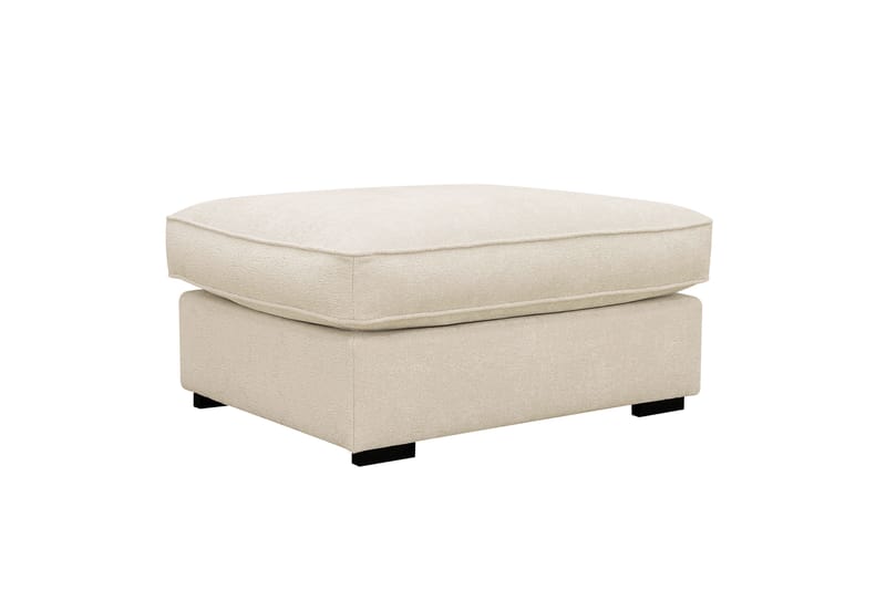 Rossita lyx Fotpall, Beige Chenille