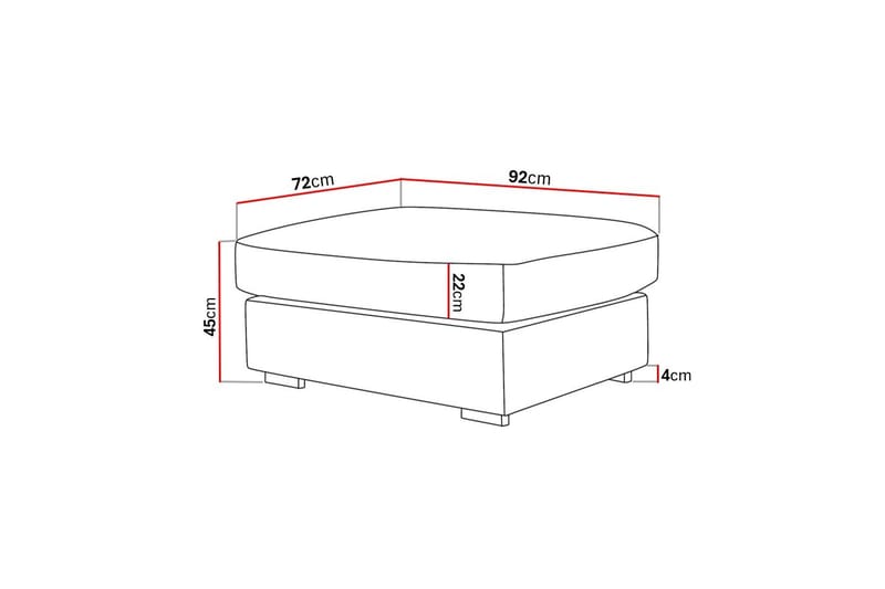 Rossita lyx Fotpall - Greige Manchester - Möbler - Stolar & fåtöljer - Pall & puff - Fotpall