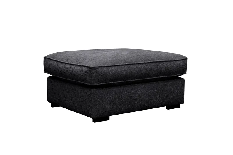 Rossita lyx Fotpall, Svart Chenille