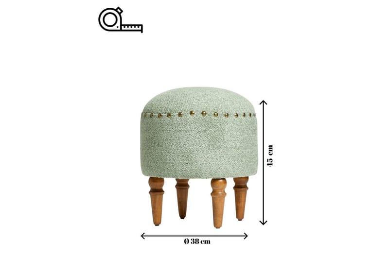 Rubby Fotpall 38 cm - Grön - Möbler - Stolar & fåtöljer - Pall & puff - Fotpall