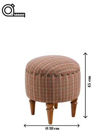 Rubby Sittpuff 38 cm Rund - Flerfärgad - Möbler - Stolar & fåtöljer - Pall & puff - Fotpall