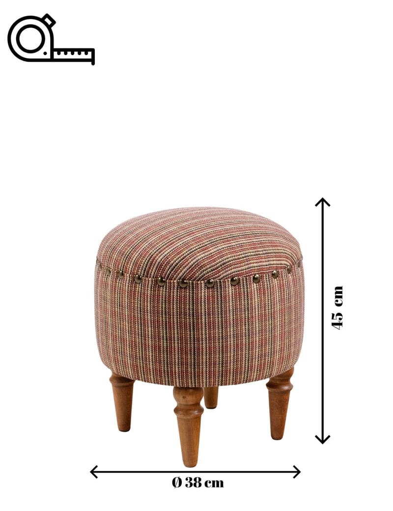 Rubby Sittpuff 38 cm Rund - Flerfärgad - Möbler - Stolar & fåtöljer - Pall & puff - Fotpall