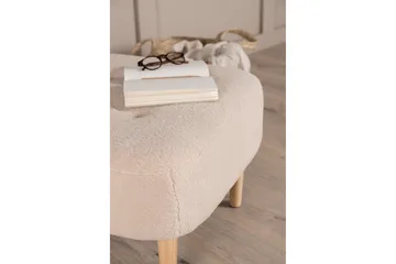 Salina Sittpuff med knappar - Vit - Möbler - Stolar & fåtöljer - Pall & puff - Sittpuff