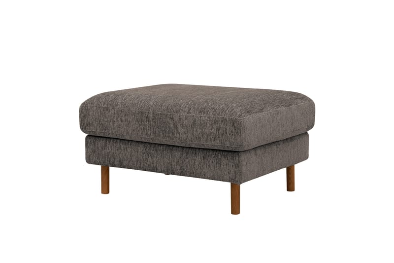 Scandi Fotpall i Chenille, Grå