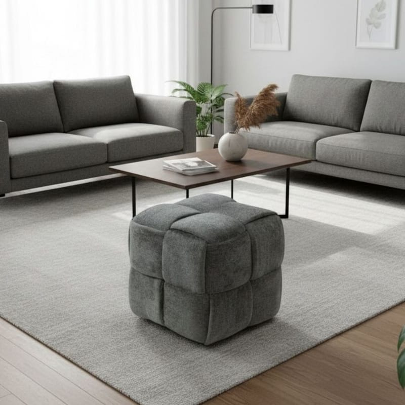 Senora Sittpuff 43 cm - Grå - Möbler - Stolar & fåtöljer - Pall & puff - Sittpuff