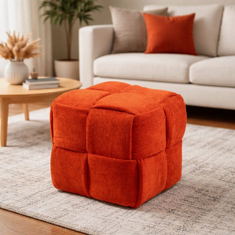 Senora Sittpuff 43 cm - Orange - Möbler - Stolar & fåtöljer - Pall & puff - Sittpuff