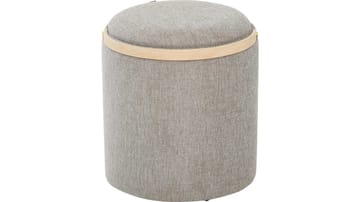 Serano Puff med trähandtag 40 cm Rund - Grå - Möbler - Stolar & fåtöljer - Pall & puff - Sittpuff