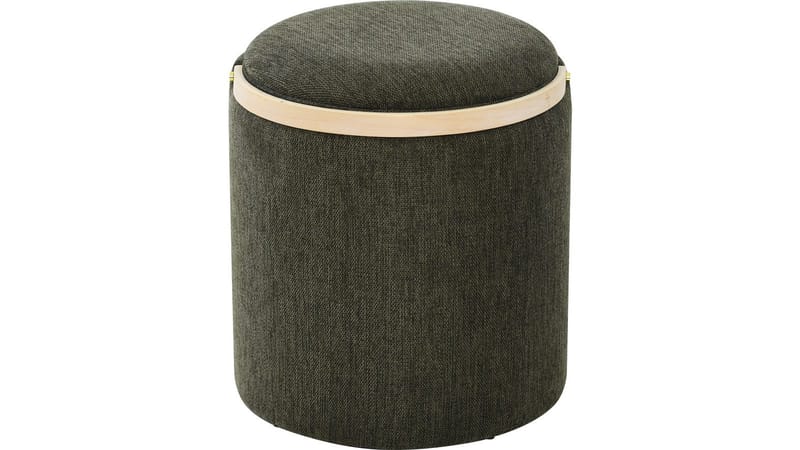 Serano Puff med trähandtag 40 cm Rund - Grön - Möbler - Stolar & fåtöljer - Pall & puff - Sittpuff