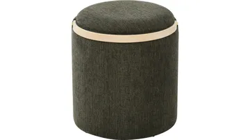 Serano Puff med trähandtag 40 cm Rund - Grön - Möbler - Stolar & fåtöljer - Pall & puff - Sittpuff