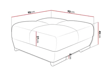 Simerly Fotpall 90 cm - Gul - Möbler - Stolar & fåtöljer - Pall & puff - Fotpall