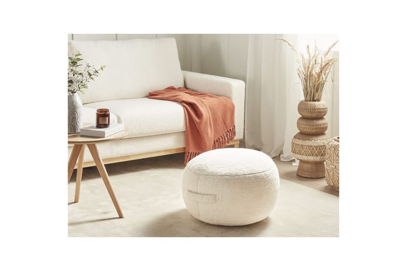 Sittpuff Adlana Ljusbeige - Ljusbeige - Möbler - Stolar & fåtöljer - Pall & puff - Sittpuff